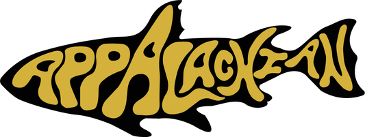 APPALACHIAN FISH STICKER BLACK/GOLD 5 PACK